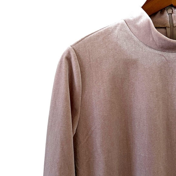 Land's End Mock Turtleneck Long Sleeve Velour/Velvet Shirt Size M - Picture 3 of 15